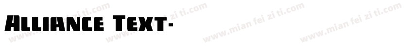 Alliance Text字体转换